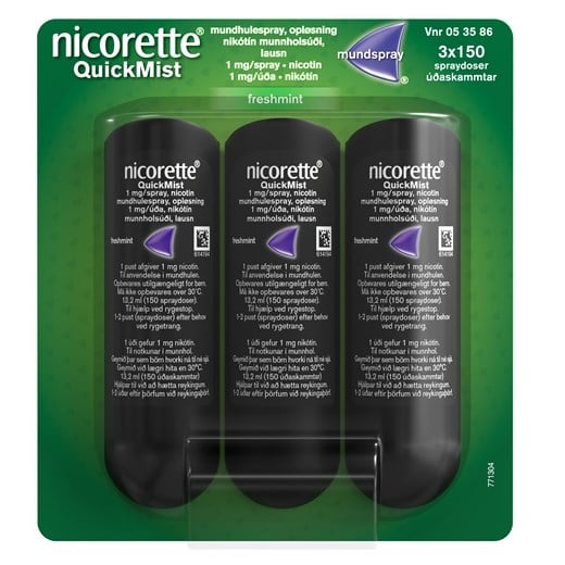 Nicorette quickmist freshmint mundspray Nicorette quickmist freshmint mundspray