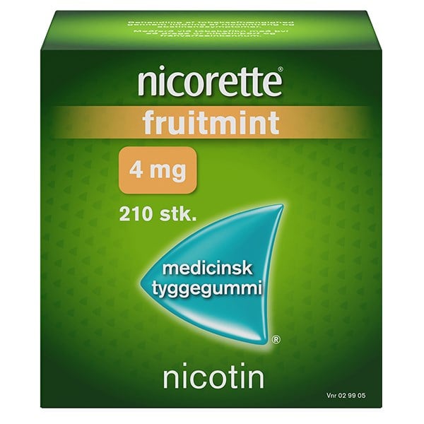 Nicorette nikotintyggegummi fruitmint Nicorette nikotintyggegummi fruitmint