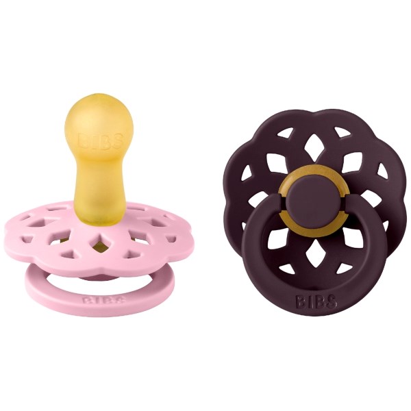 BIBS Boheme size 2 baby pink/plum