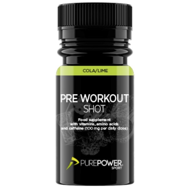 Pure Power pre workout shot cola lime
