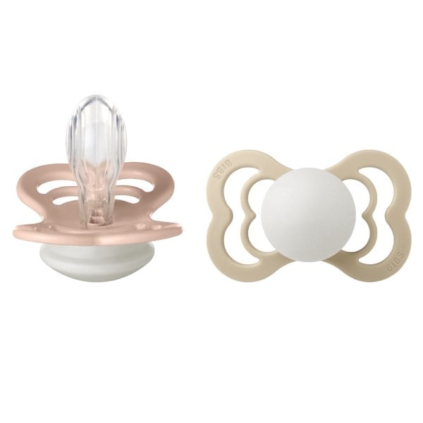 BIBS Supreme size 2 glow blush/vanilla