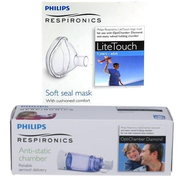 Philips lite touch maske + optichamber diamond spacer