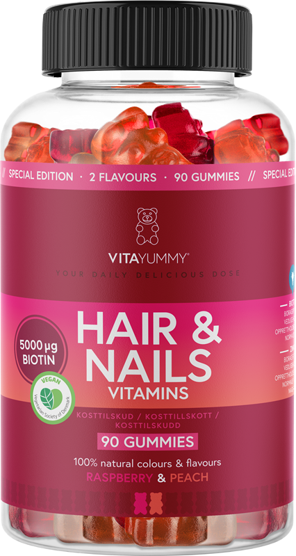 VitaYummy hair & nails raspberry & peach