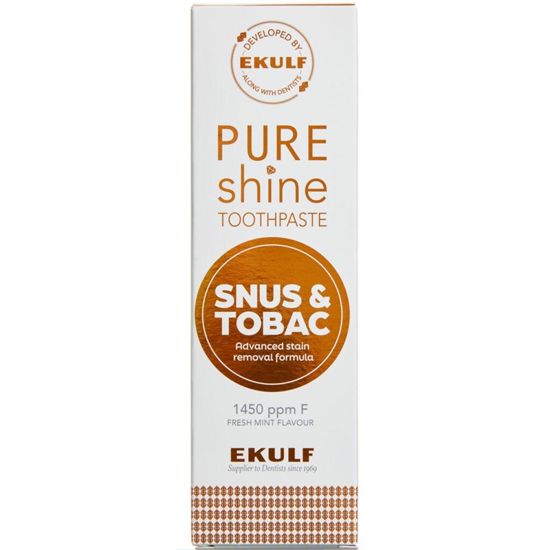 Ekulf pure shine snus & tobak tandpasta