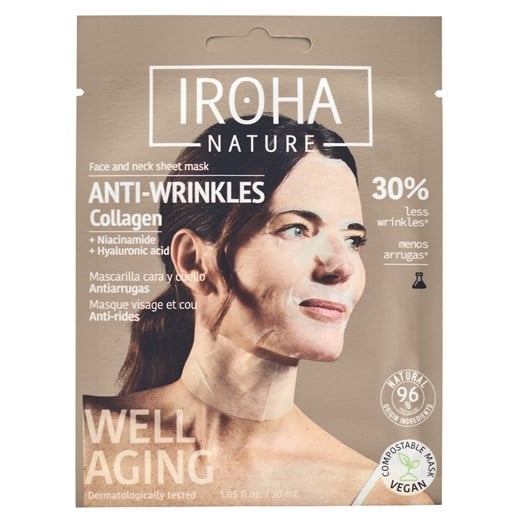 IROHA collagen face and neck sheet mask