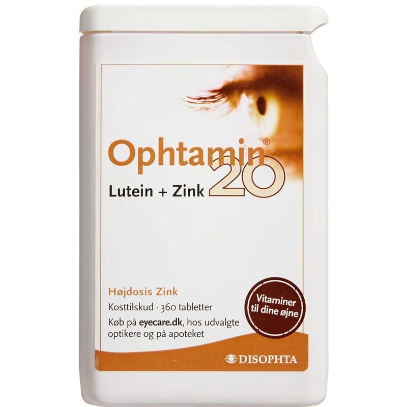 Ophtamin 20 lutein + zink tabletter