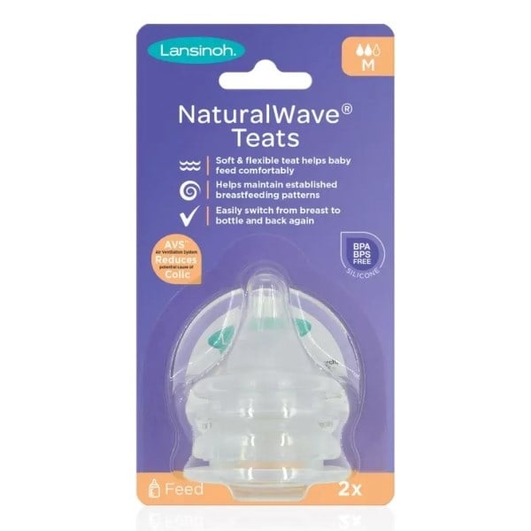 Lansinoh naturalwave flaskesut medium flow