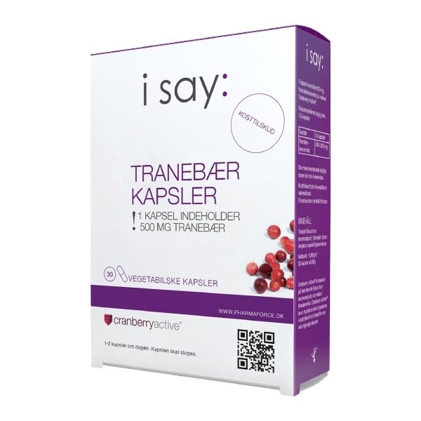 I say: tranebær kapsler