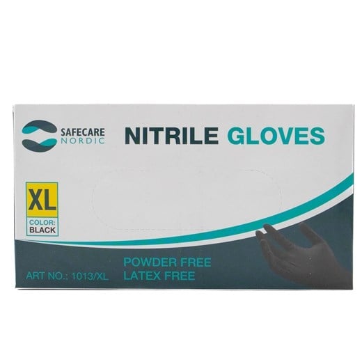 Safecare nitril handske sort xl