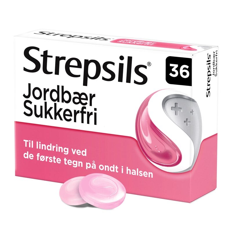 Strepsils jordbær sukkerfri