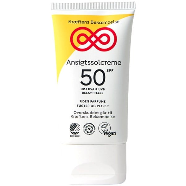 Kræftens Bekæmpelse ansigtssolcreme SPF50