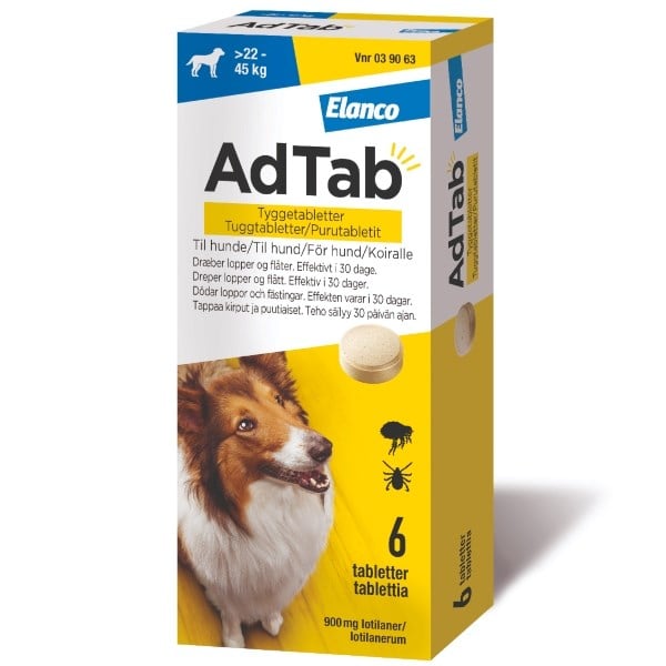 AdTab tyggetabletter til hunde > 22 - 45 kg