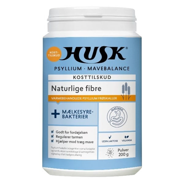 HUSK psyllium mavebalance mælkesyrebakterier HUSK psyllium mavebalance mælkesyrebakterier