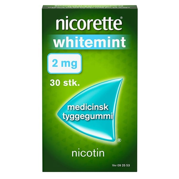 Nicorette nikotintyggegummi whitemint
