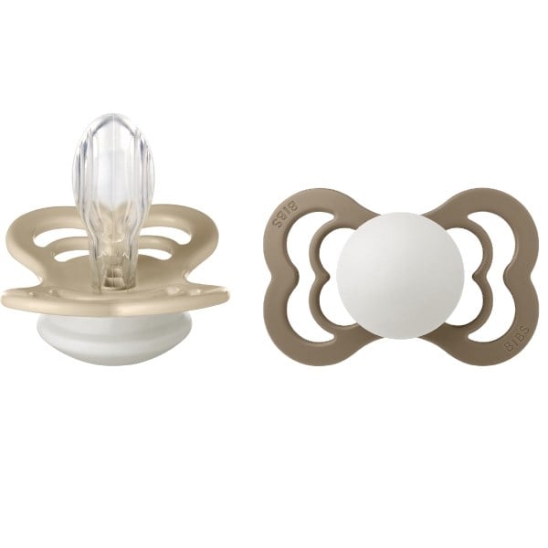 BIBS Supreme size 2 glow vanilla/dark oak