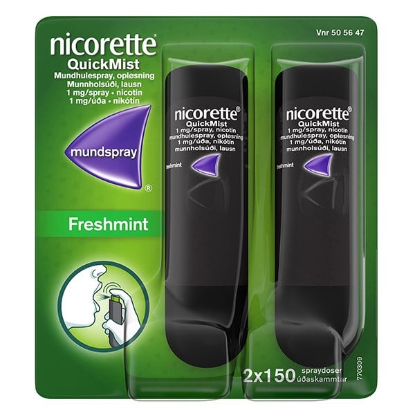 Nicorette quickmist freshmint mundspray Nicorette quickmist freshmint mundspray
