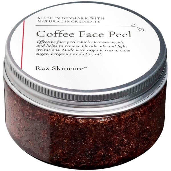 Raz Skincare coffee face peel