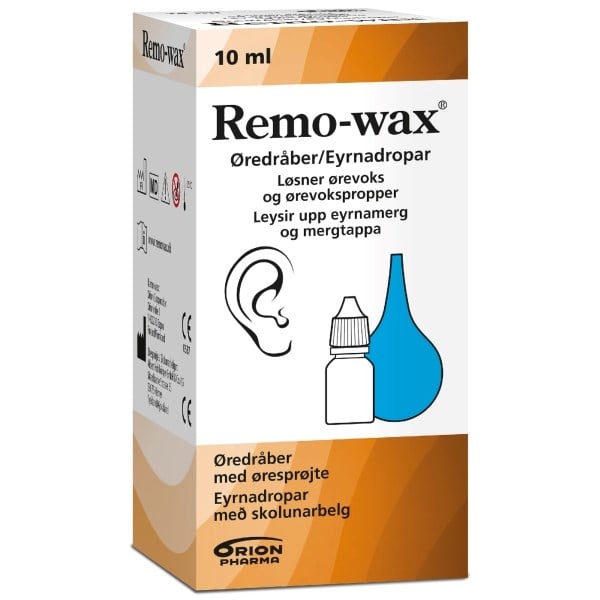 Remo-wax øredråber med øresprøjte Remo-wax øredråber med øresprøjte
