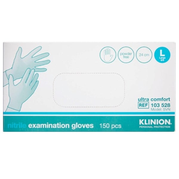 Klinion protection nitrilhandske pudderfri l