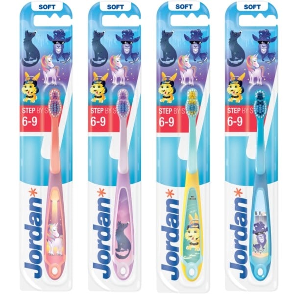 Jordan tandbørste step 6-9 år soft