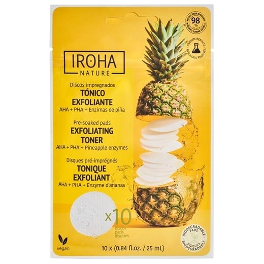 IROHA exfoliating toner pads