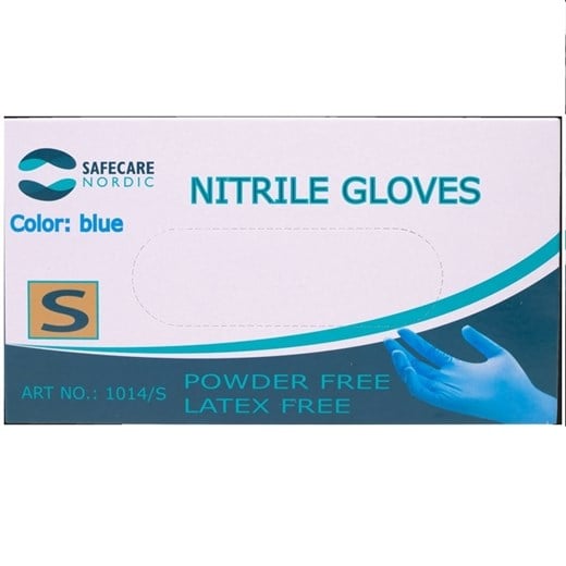Safecare nitril handske blå s